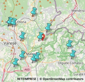 Mappa Via Alessandro Volta, 21050 Cantello VA, Italia (4.79385)