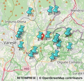 Mappa Via Alessandro Volta, 21050 Cantello VA, Italia (3.735)