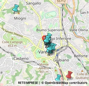 Mappa Via Vetera, 21100 Varese VA, Italia (0.618)