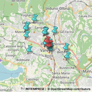 Mappa Via Vetera, 21100 Varese VA, Italia (1.094)