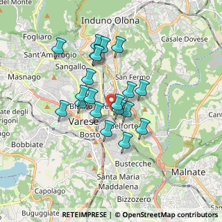 Mappa Via G. Feltre, 21100 Varese VA, Italia (1.4025)