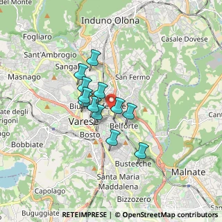 Mappa Via G. Feltre, 21100 Varese VA, Italia (1.17917)