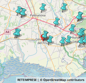 Mappa D'Italia, 33052 Cervignano del Friuli UD, Italia (9.8495)