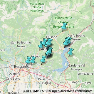 Mappa Via degli Alpini, 24024 Gandino BG, Italia (9.9825)
