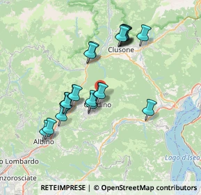 Mappa Via degli Alpini, 24024 Gandino BG, Italia (6.5095)
