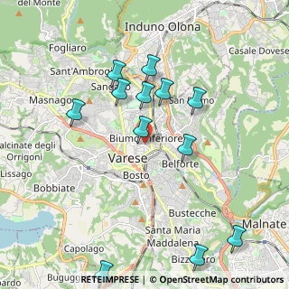 Mappa Piazza Madonnina in Prato, 21100 Varese VA, Italia (2.10333)