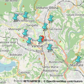 Mappa Piazza Madonnina in Prato, 21100 Varese VA, Italia (2.57545)