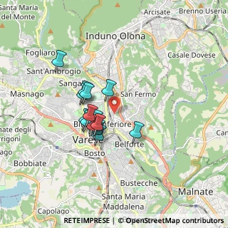 Mappa Via Salcano, 21100 Varese VA, Italia (1.29667)