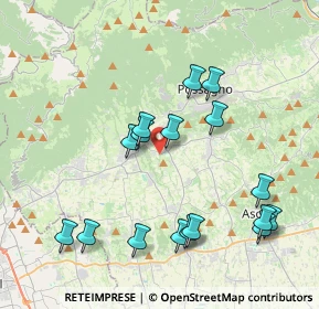 Mappa Piazza Madonnina del Grappa, 31017 Paderno del Grappa TV, Italia (4.13529)