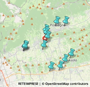 Mappa Piazza Madonnina del Grappa, 31017 Paderno del Grappa TV, Italia (3.36615)