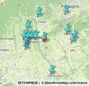 Mappa Piazza Madonnina del Grappa, 31017 Paderno del Grappa TV, Italia (1.85133)
