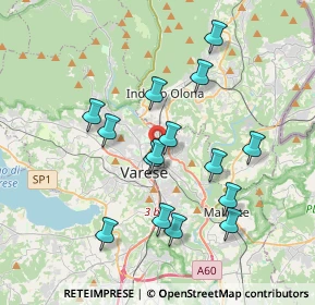 Mappa Viale Valganna, 21056 Varese VA, Italia (3.44333)