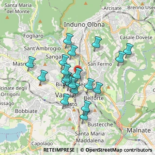 Mappa Viale Valganna, 21056 Varese VA, Italia (1.5265)
