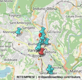Mappa Viale Valganna, 21056 Varese VA, Italia (1.48818)