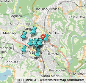 Mappa Viale Valganna, 21056 Varese VA, Italia (1.1725)