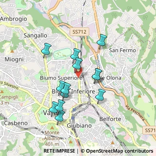 Mappa Viale Valganna, 21056 Varese VA, Italia (0.80769)