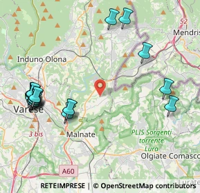 Mappa 21050 Cantello VA, Italia (5.0105)