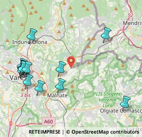Mappa 21050 Cantello VA, Italia (5.04857)