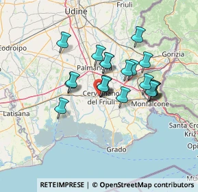 Mappa Via Pietro Sarcinelli, 33052 Cervignano del Friuli UD, Italia (10.6285)