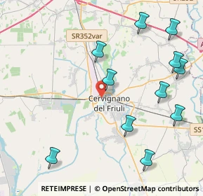 Mappa Via Pietro Sarcinelli, 33052 Cervignano del Friuli UD, Italia (4.91273)