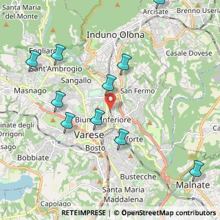 Mappa Via Misurina, 21100 Varese VA, Italia (2.54364)