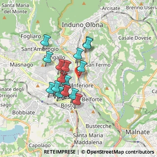 Mappa Via Misurina, 21100 Varese VA, Italia (1.38563)