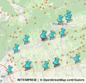 Mappa Via Scalabrini, 31017 Crespano del Grappa TV, Italia (4.53813)