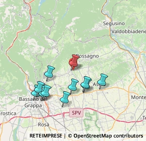 Mappa Via Scalabrini, 31017 Crespano del Grappa TV, Italia (6.87909)