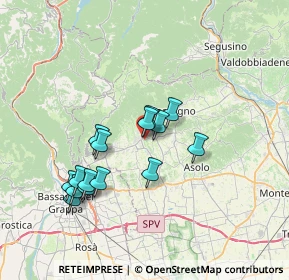 Mappa Via Scalabrini, 31017 Crespano del Grappa TV, Italia (6.39067)