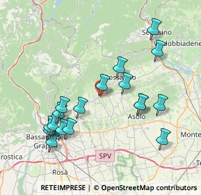 Mappa Via Scalabrini, 31017 Crespano del Grappa TV, Italia (7.91556)
