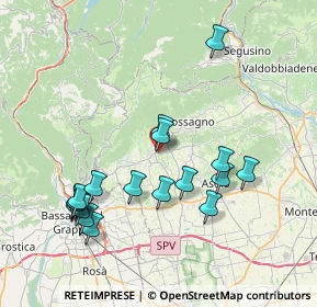 Mappa Via Scalabrini, 31017 Crespano del Grappa TV, Italia (7.89389)