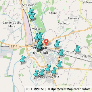 Mappa Via San Martino, 33052 Cervignano del Friuli UD, Italia (1.8975)