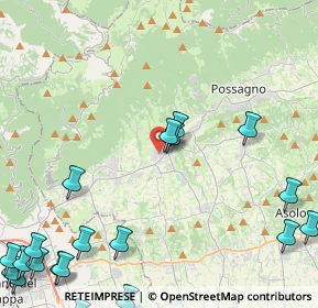 Mappa Via dele Valli, 31017 Crespano del Grappa TV, Italia (6.743)