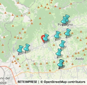 Mappa Via dele Valli, 31017 Crespano del Grappa TV, Italia (3.85182)