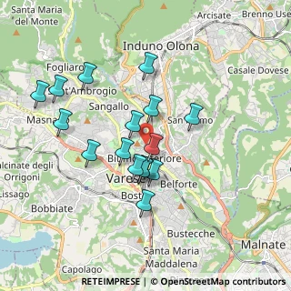 Mappa Via Eleuterio Pagliano, 21100 Varese VA, Italia (1.62063)