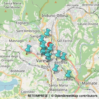 Mappa Via Eleuterio Pagliano, 21100 Varese VA, Italia (1.26692)