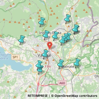 Mappa Via Valstagna, 21100 Varese VA, Italia (3.72067)