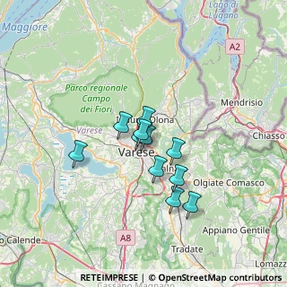 Mappa Via Valstagna, 21100 Varese VA, Italia (4.71364)