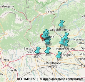 Mappa Via S. Carlo, 31017 Crespano del Grappa TV, Italia (8.98077)