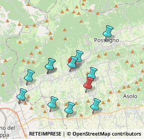 Mappa Via S. Carlo, 31017 Crespano del Grappa TV, Italia (3.64667)