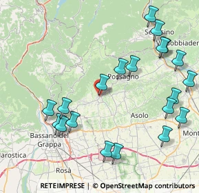 Mappa Via S. Carlo, 31017 Crespano del Grappa TV, Italia (9.6045)