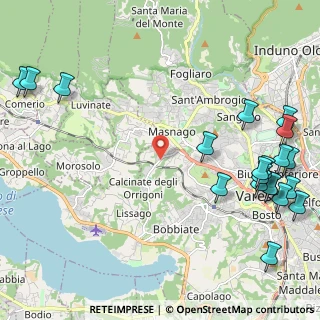 Mappa Via Giulio Giordani, 21100 Varese VA, Italia (3.0725)