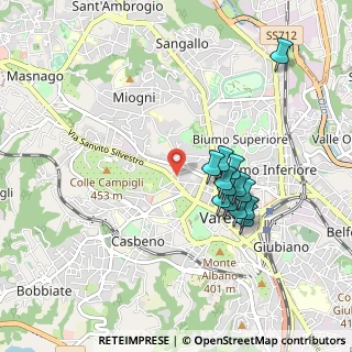 Mappa Via D'Acquisto Salvo, 21100 Varese VA, Italia (0.82154)