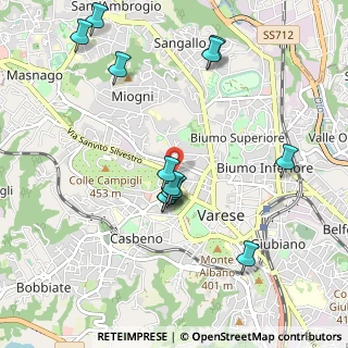 Mappa Via D'Acquisto Salvo, 21100 Varese VA, Italia (1.00923)