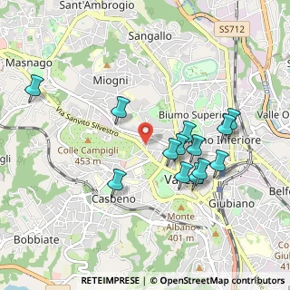 Mappa Via D'Acquisto Salvo, 21100 Varese VA, Italia (0.9)
