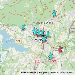 Mappa Via D'Acquisto Salvo, 21100 Varese VA, Italia (2.53917)