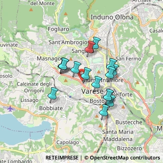 Mappa Via D'Acquisto Salvo, 21100 Varese VA, Italia (1.38125)