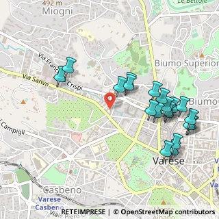 Mappa Via D'Acquisto Salvo, 21100 Varese VA, Italia (0.545)