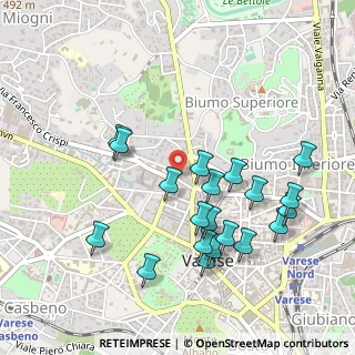 Mappa Via Giuseppe Grandi, 21100 Varese VA, Italia (0.5015)