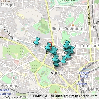 Mappa Via Giuseppe Grandi, 21100 Varese VA, Italia (0.32)